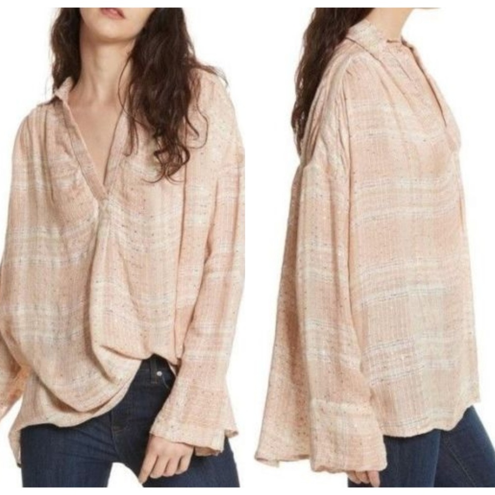 Free People Fearless Love Sequins Beige Pink - Picture 2 of 8